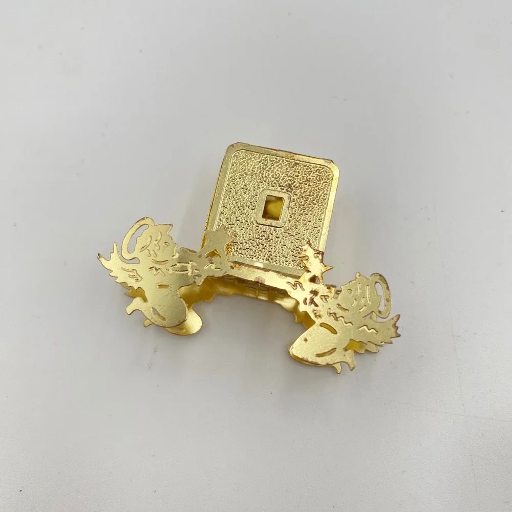 Vintage Gold Filigree Metal Angel and Carriage Christmas Ornament Set‎ 5pc